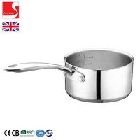 SY-Kitchenware – Pot à fondue et chauffe-lait en acier inoxydable 18/10 avec bec verseur, compatible induction