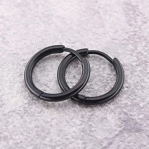 2.5mm Rose Gold Plated Stainless Steel Hoop Earrings | Romantic Huggie Hoop <b>Studs</b> for Women Men | Durable Waterproof Gift - Product Image 5