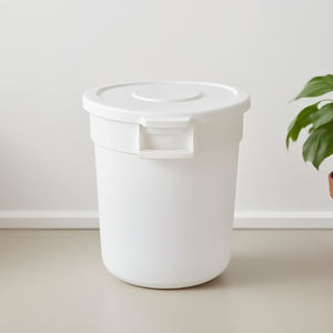 Factory Direct Industries <span class=keywords><strong>Poubelle</strong></span> en plastique HDPE robuste blanche de 10 gallons - Product Image 2