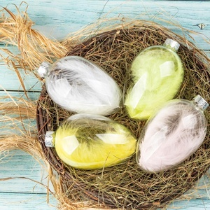 Happy <strong>Easter</strong> Decoration Indoor Custom <strong>Easter</strong> Eggs Filled Feather Hanging Decorative Glass Egg <strong>Easter</strong> <strong>Ornament</strong> - Product Image 1