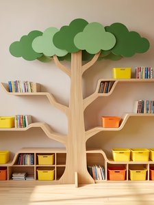 Ensemble d'étagères <span class=keywords><strong>bibliothèque</strong></span> modernes en bois Moetry pour la maternelle, la garderie, la salle de classe, le mobilier de <span class=keywords><strong>bibliothèque</strong></span>, les étagères de présentation - Product Image 3