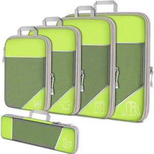 Qingge Travel <b>Storage</b> Bag Set 5-Piece Mesh Organizer With Handle For Leisure Travel <b>Clothes</b> Packing - Product Image 1
