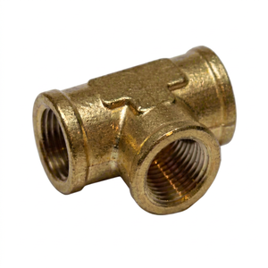 Raccord en T en laiton tout femelle à basse pression pour tuyau flexible, fileté BSP NPT BSPT, forgé de précision, en pouces (AOL-025) OEM/ODM personnalisé - Product Image 6