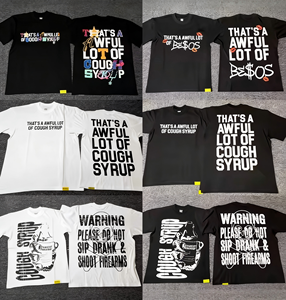 Camiseta de Algodón de Alta Calidad y Bajo Precio con Estampado de Letras y Capacidad de Escaneo <span class=keywords><strong>Reflectante</strong></span> 'Eso es MUCHO jarabe para la tos' para <span class=keywords><strong>Hombre</strong></span> - Product Image 1