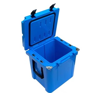 Glacière isotherme portable 33qt en PE rotomoulé, bleue, étanche, avec logo personnalisé pour le camping, la pêche, les voyages et les activités de plein air - Product Image 6