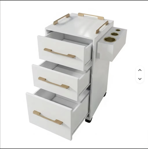 Carrito de herramientas profesional de madera de tres niveles 2026 para peluquería, salón de belleza, salón de pedicura, salón móvil, peluquería, tatuajes - Product Image 2