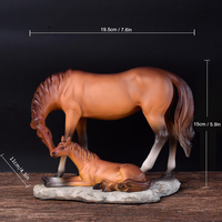 Statue de cheval en résine moderne pour décoration de bureau, ornement de mère et de cheval pour salon, bureau, hall d'entrée, étude