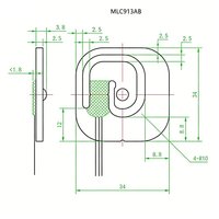 MLC913AB Cellule de pesage miniature demi-pont pour pèse-personne médical/privé et pèse-personne de salle de bain, précision 0,1g