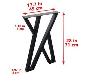 Modern Black Cast Iron Furniture <b>Legs</b> for DIY Industrial Coffee <b>Table</b> Bench Dining Desk Kitchen Hotel Featuring Sleek Stylish - Product Image 4