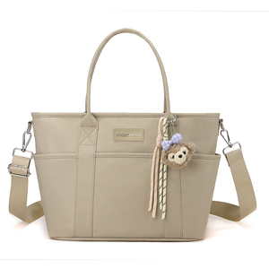 Bolsa Transversal Portátil para Mãe e Bebê, Resistente à Água, Alta Capacidade, Ultra Leve, Nylon Multifuncional, Cinza Claro para Passeios - Product Image 1