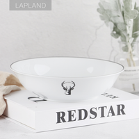 Ensemble de 4 bols de service en céramique de luxe, assiettes en forme d'élan, vaisselle, style nordique, ensembles de vaisselle en porcelaine, boîte en vrac / personnalisée