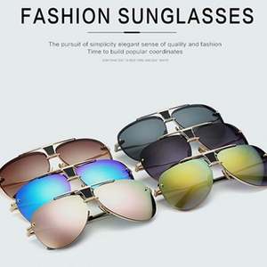 Gafas de Sol Cuadradas Clásicas Vintage para Mujer, Venta al por Mayor, Gafas de Sol de Piloto Metálicas con Protección UV400 para Hombre - Product Image 6