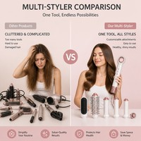 Torlin Professional Prêt à Expédier Sèche-Cheveux Styler à Air Chaud 6-en-1 110000RPM avec Moteur BLDC, Brosse Peigne Volumisante, Lisseur et Fer à Boucler