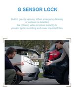 Cámara para Vehículo 4K de Lente Única con WiFi, GPS, Sensor GC4653, Pantalla IPS de 2 Pulgadas y 170° °   Gran Angular