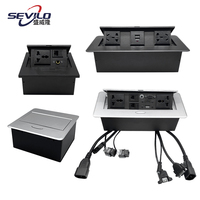 Multiprise de bureau escamotable multi-styles 3/4/5 prises CE pour auto-termination CE, en aluminium et ABS