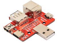YCL YCL-0257 Lámparas de prueba de ensamblaje de placas PCB tres en uno, probador de cables Type-C/Micro-USB/Mini-USB preciso con material FR4
