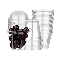 Gobelets en plastique PET jetables écologiques avec couvercles, personnalisables avec logo, 12oz, 14oz, 20oz, 32oz, 16oz, à paroi simple, transparents, pour café glacé et bubble tea