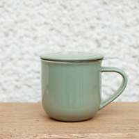 Tasse à thé en céramique de 350 ml, compatible micro-ondes et lave-vaisselle, avec infuseur pour thé, café, lait