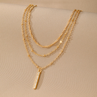 Collar de Moda con Diseño Nuevo, Corazón de Perlas y Cruz de Circonia Multicapa para Mujer, Joyería al por Mayor