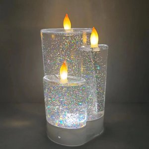 Bougies sans flamme de Noël de 9 pouces, très vendues, à piles, éclairage LED pour Noël - Product Image 4