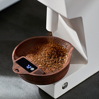 2kg 0.1g Mesure USB Type-C Chargement Compact Portable Feuille Ombre Corps En Bois De Noyer Numérique Cuisine Café Balance avec Minuterie