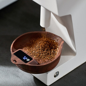 2kg 0,1g USB-Typ-C-Aufladung messen Kompakter tragbarer Blatts chirm Walnussholz körper Digitale Küchen kaffee waage mit Timer - Product Image 4