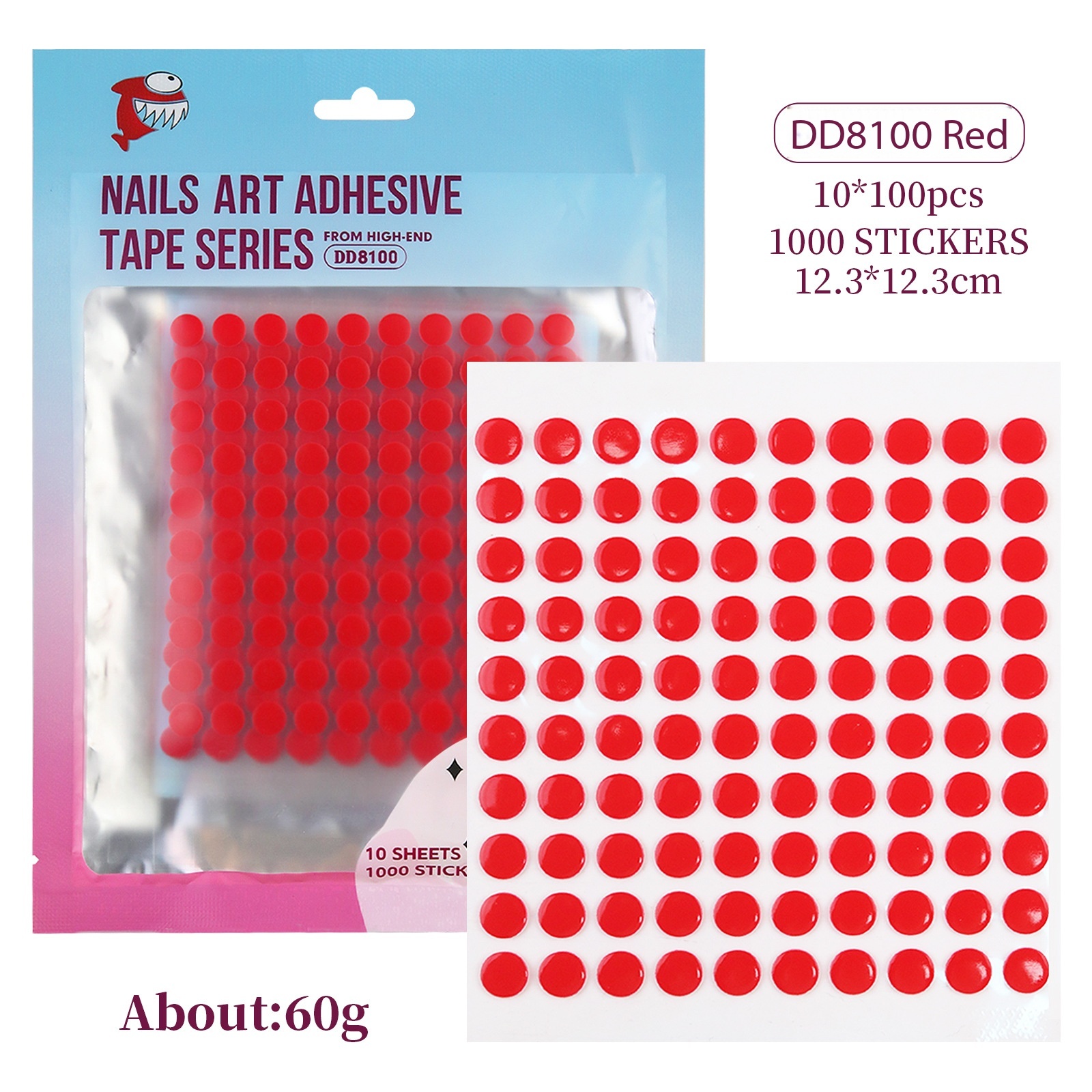 Carte de couleurs pour nail art, ruban adhésif double face 04