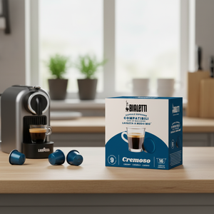 Set di capsule di caffè Bialetti Cremoso da 16 pezzi in alluminio compatibile con A Modo Mio con coperchio in plastica per uso domestico, solo 0,14 € per capsula - Product Image 3