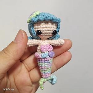 KIVA Niñas Linda Princesa Amigurumi Crochet <span class=keywords><strong>Sirenita</strong></span> Muñeca Poliéster - Product Image 5
