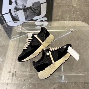 Black minimalist walking <b>shoes</b> with breathable thick sole and heightening feature. Luxurious brand <b>shoes</b> for men. - Product Image 3