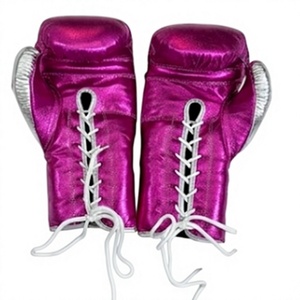 Gants de boxe rose métallisé pour l'entraînement, arts martiaux, gants de frappe, équipement de combat avec logo personnalisé - Product Image 2