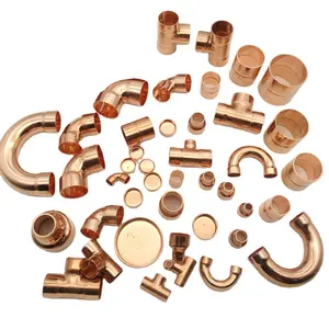 10mm 15mm 50mm 1 Inch Machinery Copper Tube Connector Fittings For Plumbing Copper Elbow Tee