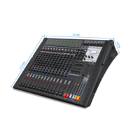 Consola de Mezclas Amplificada de 16 Canales 4x1300W con Efectos DSP, USB, Bluetooth y Alimentación Phantom de 48V para Sonido en Vivo OEM