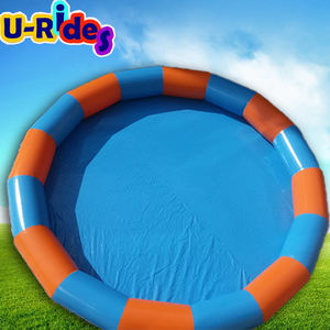 Jouets d'eau pour enfants de <span class=keywords><strong>6m</strong></span>, rond orange bleu PVC, <span class=keywords><strong>piscine</strong></span> gonflable personnalisée pour la marche aquatique, balle zorb - Product Image 2