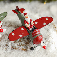 Pendentifs de Noël suspendus pour sapin : Père Noël, Élan, Avion - Décorations de Noël