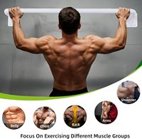 Barre de traction horizontale réglable en acier pour porte, idéale pour la maison et la salle de sport, 29,5''-37,5'' (72-97 cm), charge maximale 200 kg