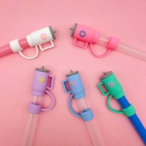 New 8-10mm Dust-Proof Straw Cap with 3D Cartoon PVC Design for <b>Tea</b> & Water <b>Cups</b> Accessories in Stock - Product Image 1