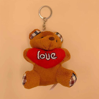 Mini ours en peluche pour la Saint-Valentin en vrac Petit ours en peluche Porte-clés Design Petit ours en peluche Mini avec coeur