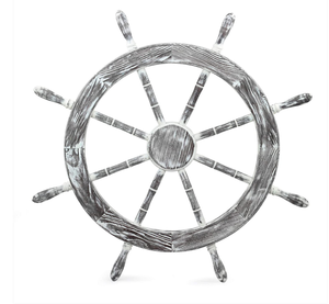 Bánh Xe Tàu Gỗ Thông Trang Trí Hải Lý Màu Đen Cổ Điển Kích Thước Tùy Chỉnh Có Dây Thừng Đồ Trang Trí Nhà Bãi Biển Thuyền Trưởng Hàng Hải - Product Image 1