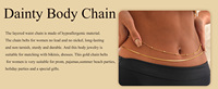 Vente chaude femmes 18K or Double couche bohème coeur Style alliage taille chaîne à la mode corps bijoux pour les fêtes
