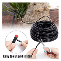 100 pieds. 1/4 pouce. Tuyau d'irrigation goutte à goutte, tuyau vierge pour système d'arrosage de jardin, compatible avec les émetteurs et les raccords