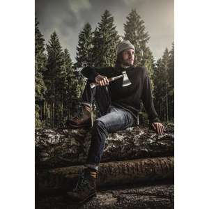 HALDER - 3555.375 Hache à main-avec poignée en cuir comprenant un sac de ceinture en cuir de haute qualité comme protection contre la coupe COUPE - Product Image 3