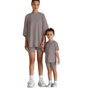 Tenues assorties maman et moi, vêtements pour fillette, ensembles de shorts de cyclisme pour filles, été 2022 - Product Image 3