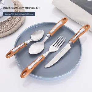 Modern Japanese Style Flatware Set Stainless Steel Silverware Set Classic Style 4/24 Spoon <b>Knives</b> <b>Fork</b> Cutlery Set - Product Image 2