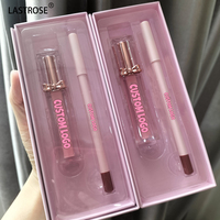 Kit Cadeau Végan 2 en 1 Rouge à Lèvres et Crayon à Lèvres Imperméable Anti-transfert Longue Tenue Haute Pigmentation Gloss Brillant