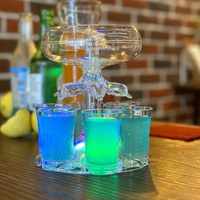 Distributeur et support de verres à shot en acrylique coloré à 6 compartiments avec bouchon, mini verres à shot pour jeux de fête