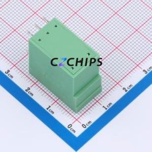 BX-DGRH-3.81-3P Plug-in Terminal Block Bent Lead Through Hole,P=3.81mm Board-to-Board / Socket - Closed 2x3P 3.81mm Green - Product Image 2