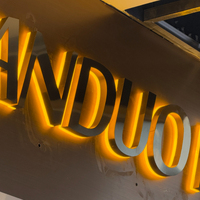 Enseigne lumineuse personnalisée en métal rétroéclairé DakeSign, signalétique publicitaire décorative pour restaurant et exposition