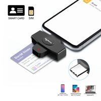 Gran oferta Mini lector de tarjetas USB externo escritor pago bancario Sim ISO 7816 CAC Chip inteligente conveniente Mini lector de pago