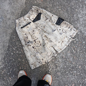 Shorts Bermuda <span class=keywords><strong>para</strong></span> <span class=keywords><strong>Hombre</strong></span>, Holgados, Rectos, <span class=keywords><strong>con</strong></span> Bolsillos Tipo Cargo, Diseño de Leopardo Personalizado, 100% Algodón de Alta Calidad, Venta al Por Mayor - Product Image 3